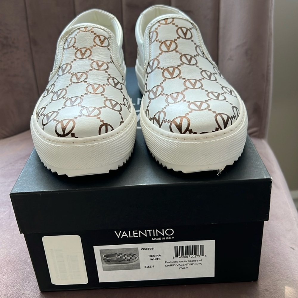 Mario Valentino Woman’s Leather Slip On Sneakers 
Brand New in Box 
Never Worn - Picture 2 of 10
